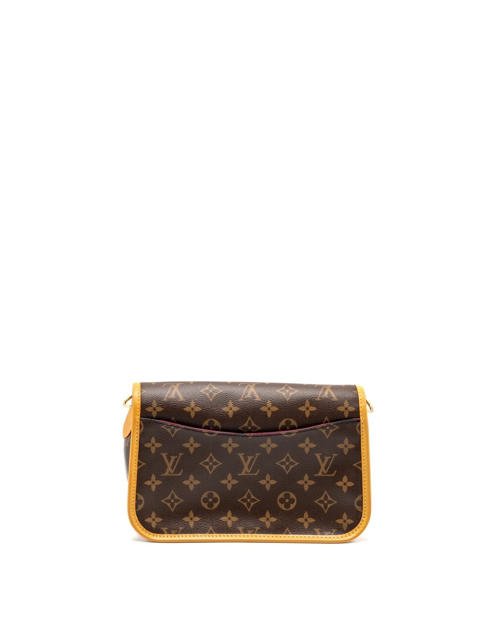 AAA Replica Louis Vuitton LV DIANE BAG WITH FUCHSIA STRAP MONOGRAM CANVAS GHW