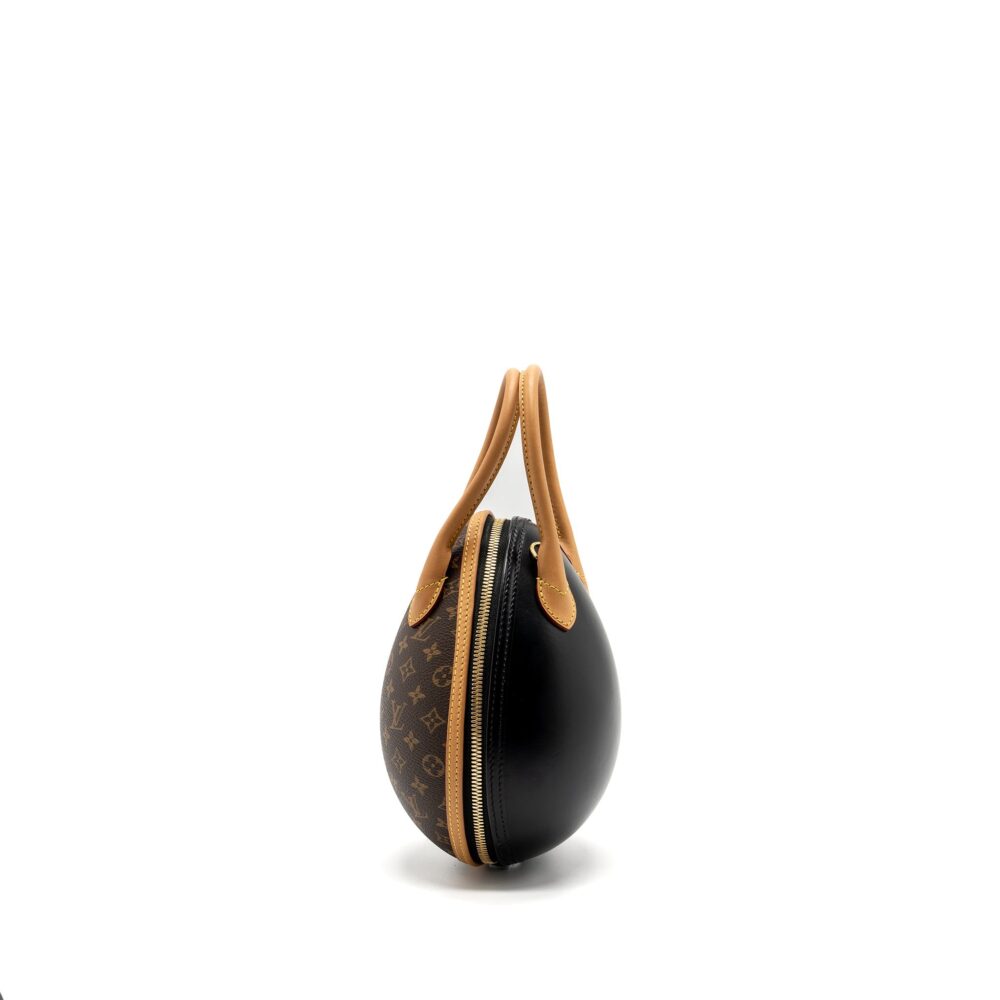 AAA Replica Louis Vuitton LV EGG BAG MONOGRAM CANVAS/LEATHER BROWN/BLACK GHW