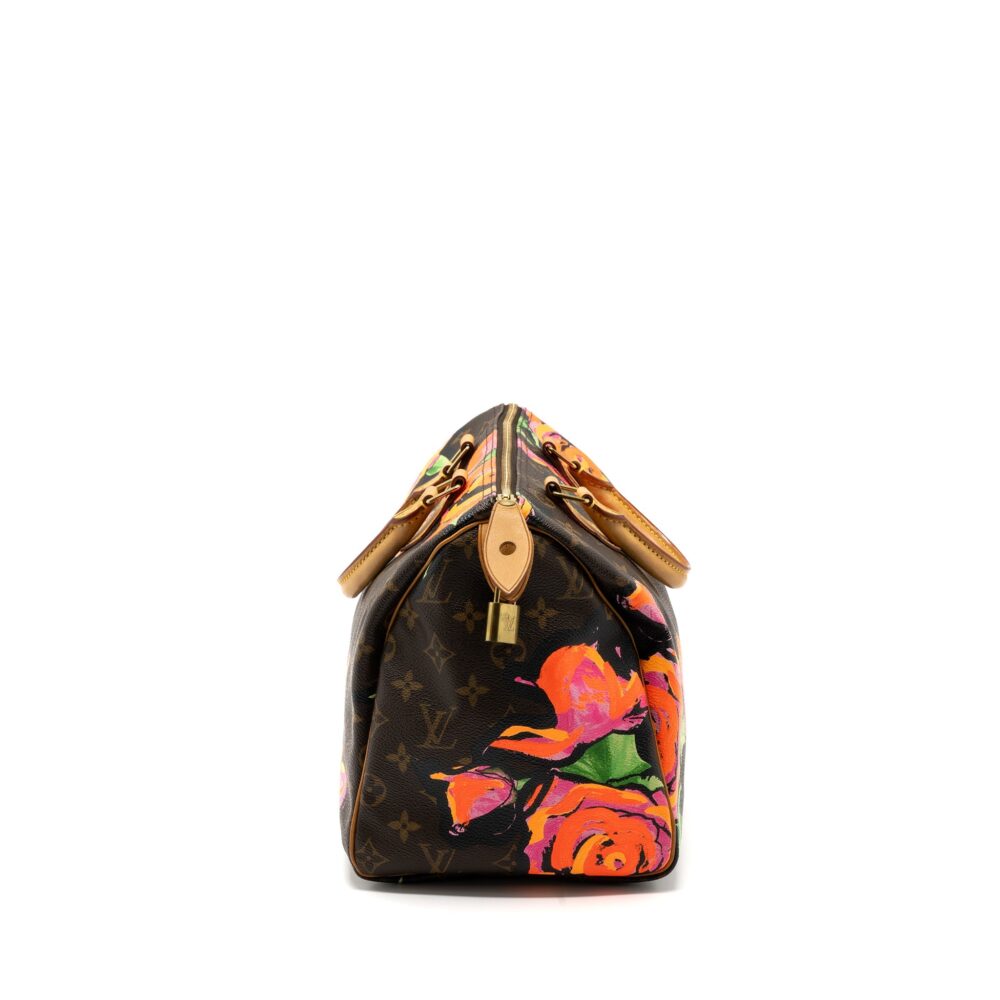 AAA Replica Louis Vuitton LV SPEEDY 30 LIMITED FLOWER PRINT MONOGRAM CANVAS GHW