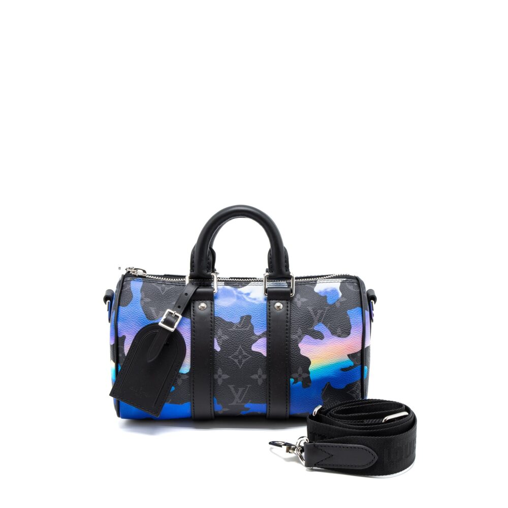 AAA Replica Louis Vuitton LV KEEPALL BANDOULIERE 25 SUNRISE MONOGRAM CANVAS SHW (NEW VERSION)