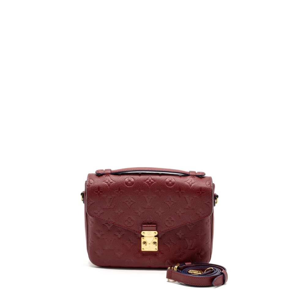 AAA Replica Louis Vuitton LV POCHETTE MÉTIS MONOGRAM EMPREINTE RED GHW