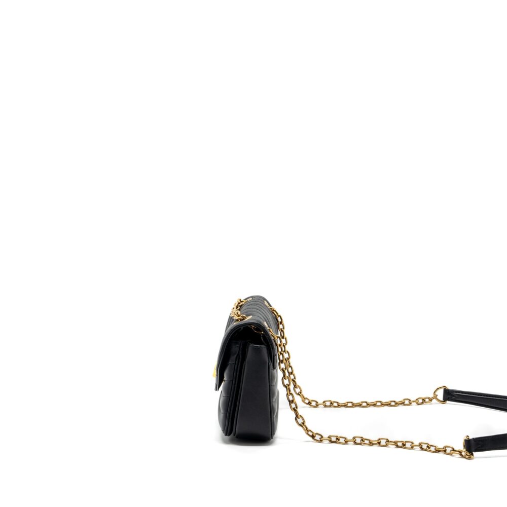AAA Replica Louis Vuitton LV NEW WAVE PM CHAIN BAG CALFSKIN BLACK GHW (NEW VERSION)