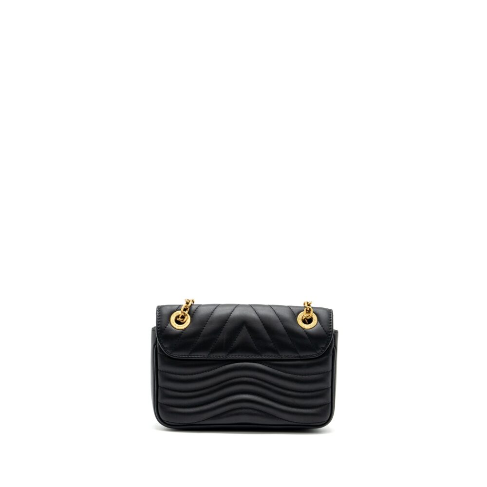 AAA Replica Louis Vuitton LV NEW WAVE PM CHAIN BAG CALFSKIN BLACK GHW (NEW VERSION)