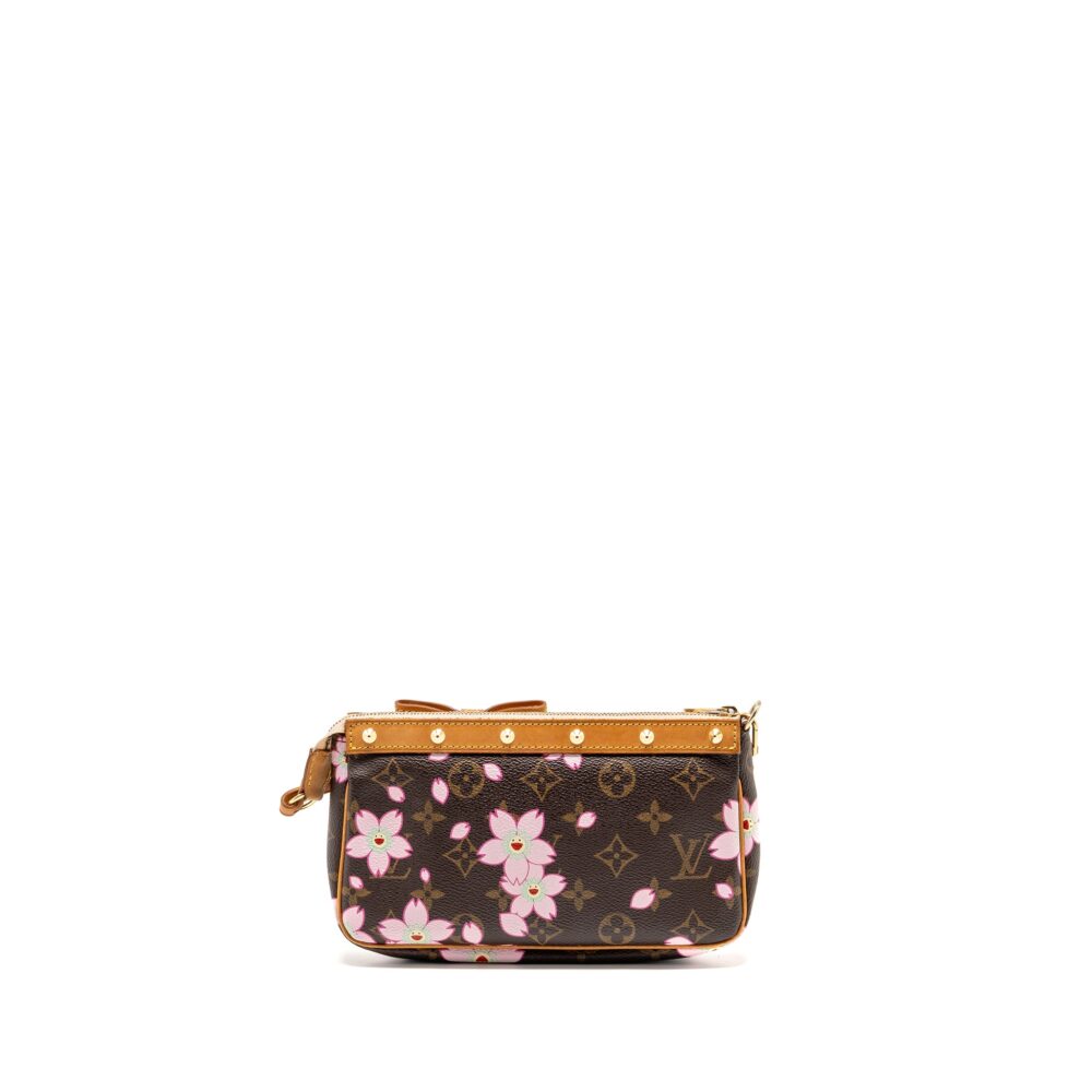 AAA Replica Louis Vuitton LV VINTAGE TAKASHI MURAKAMI CHERRY BLOSSOM POCHETTE ACCESSORIES MONOGRAM MULTICOLOUR GHW