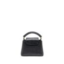 AAA Replica Louis Vuitton LV CAPUCINES MINI TAURILLON BLACK GHW