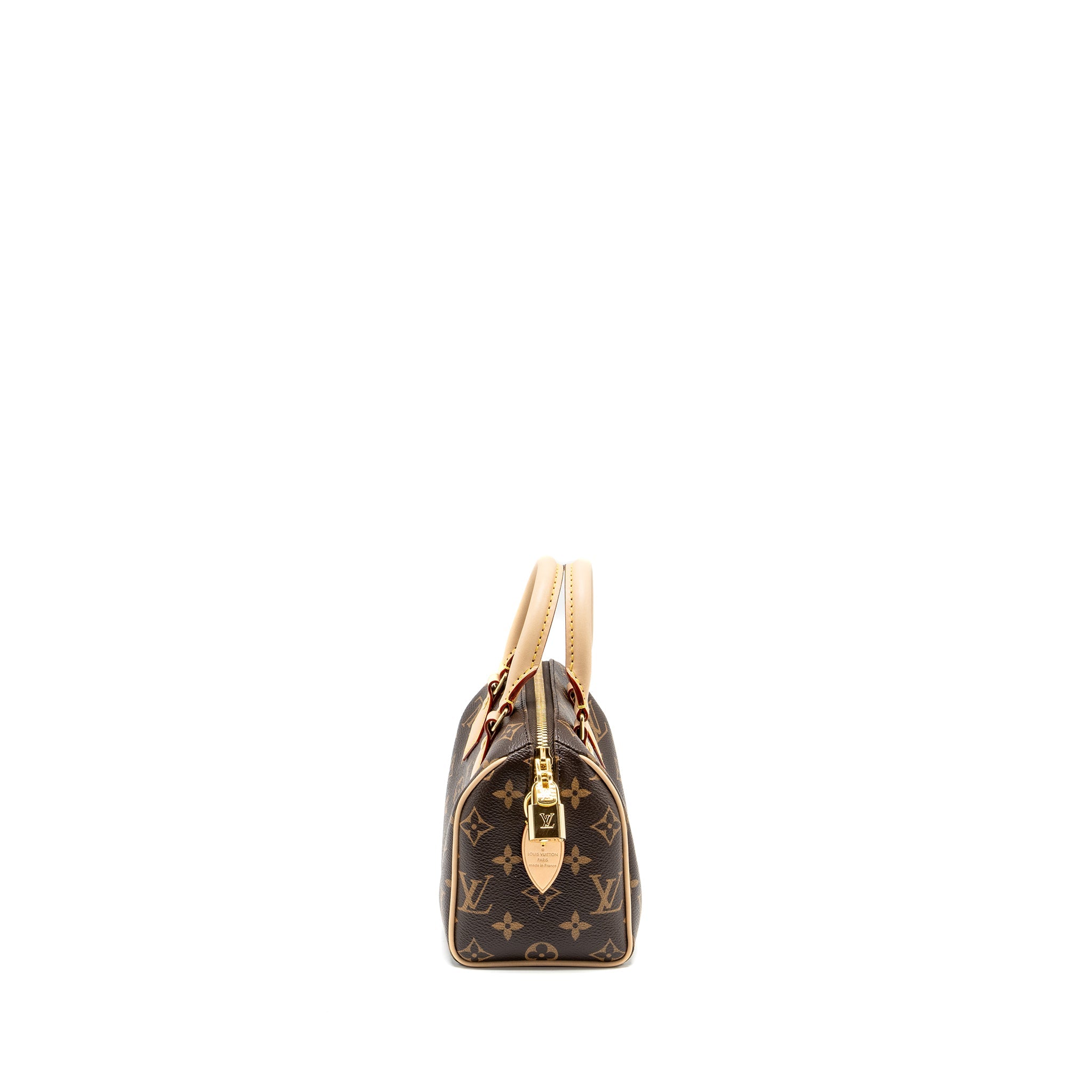 AAA Replica Louis Vuitton LV SPEEDY BANDOULIERE 20 MONOGRAM CANVAS BLACK STRAP GHW