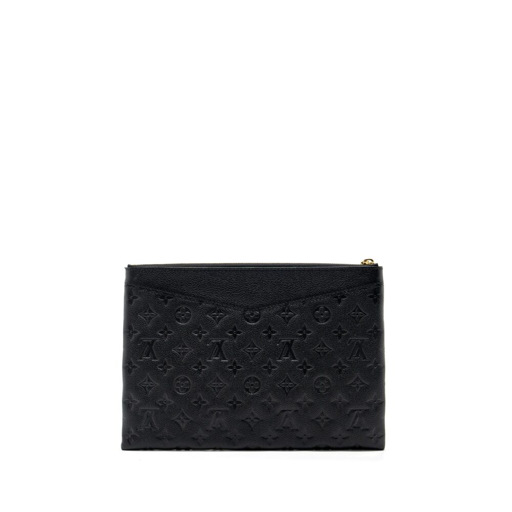 AAA Replica Louis Vuitton LV CLUTCH MONOGRAM EMPREINTE CALFSKIN BALCK GHW