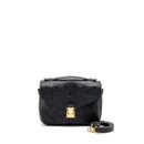 AAA Replica Louis Vuitton LV POCHETTE MÉTIS MONOGRAM EMPREINTE BLACK GHW (NEW VERSION)