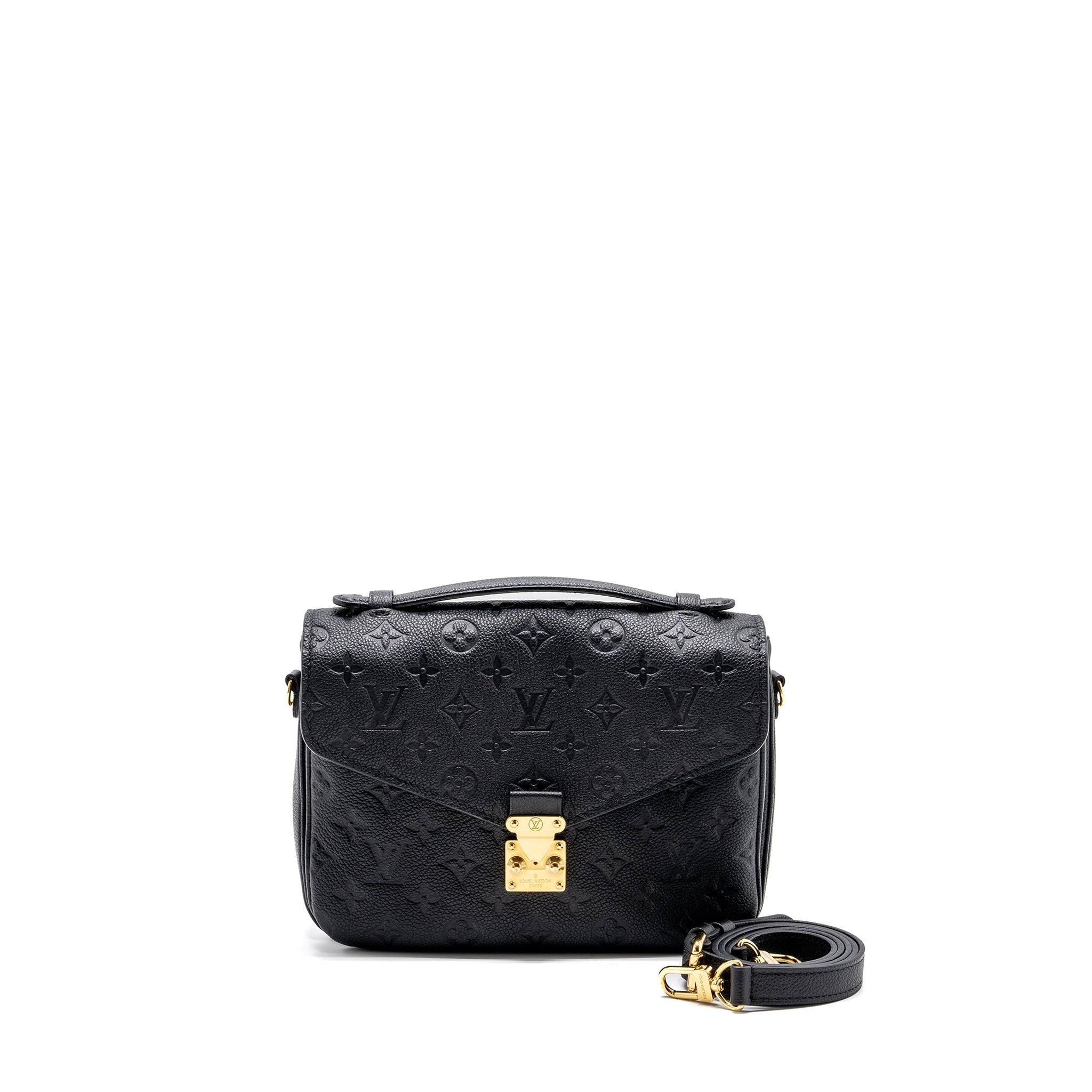 AAA Replica Louis Vuitton LV POCHETTE MÉTIS MONOGRAM EMPREINTE BLACK GHW (NEW VERSION)