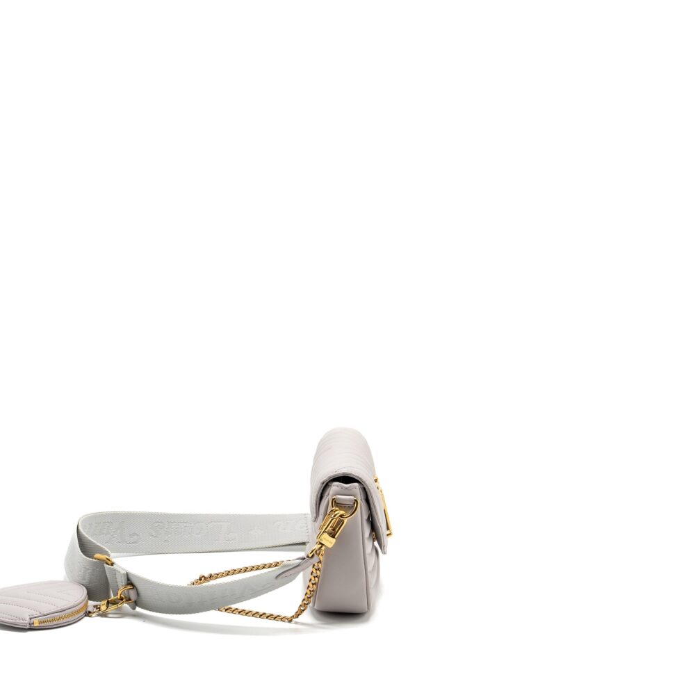 AAA Replica Louis Vuitton LV NEW WAVE MULTI POCHETTE CALFSKIN BRUME GHW