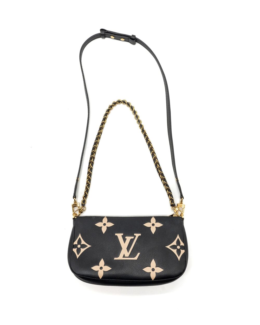 AAA Replica Louis Vuitton LV MULTI POCHETTE MONOGRAM EMPREINTE BLACK GHW