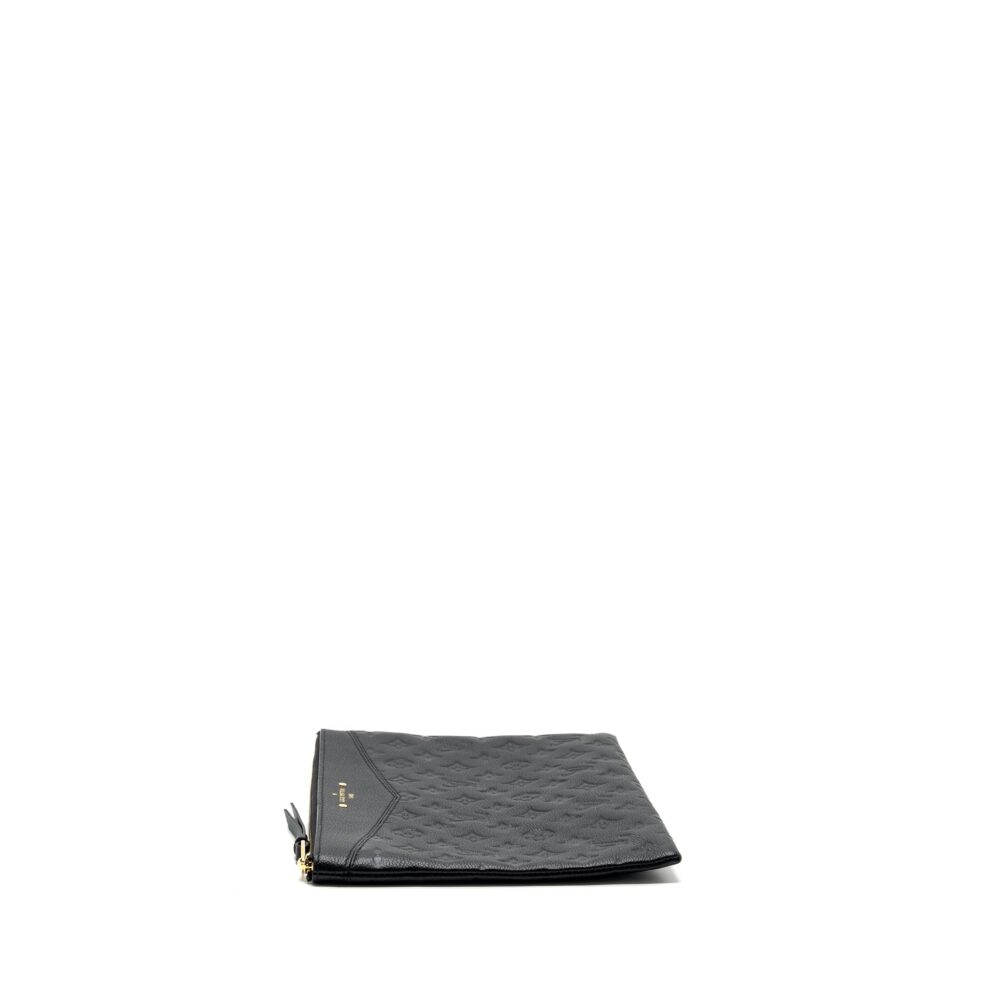 AAA Replica Louis Vuitton LV CLUTCH MONOGRAM EMPREINTE CALFSKIN BALCK GHW