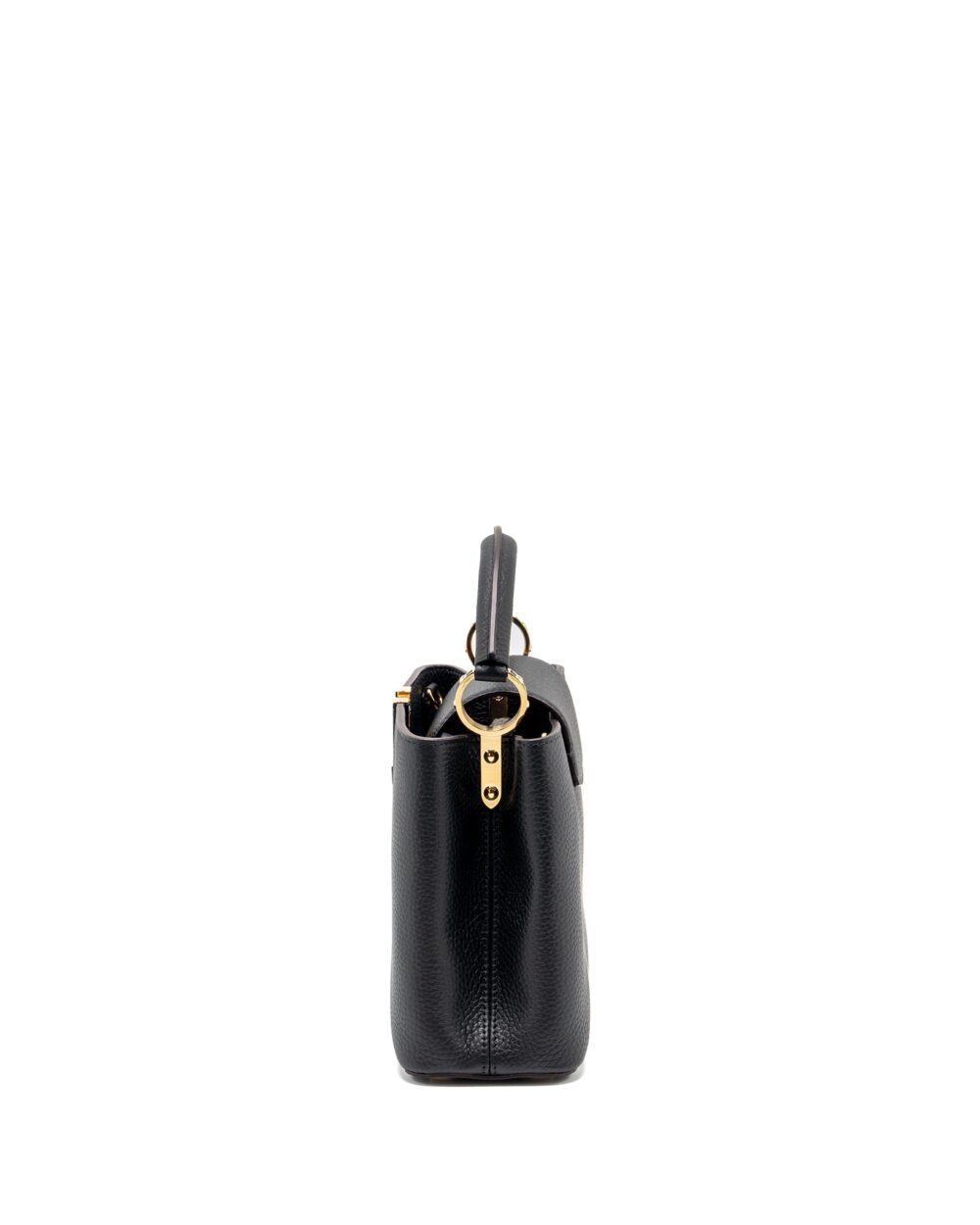 AAA Replica Louis Vuitton LV CAPUCINES BB CALFSKIN BLACK GHW