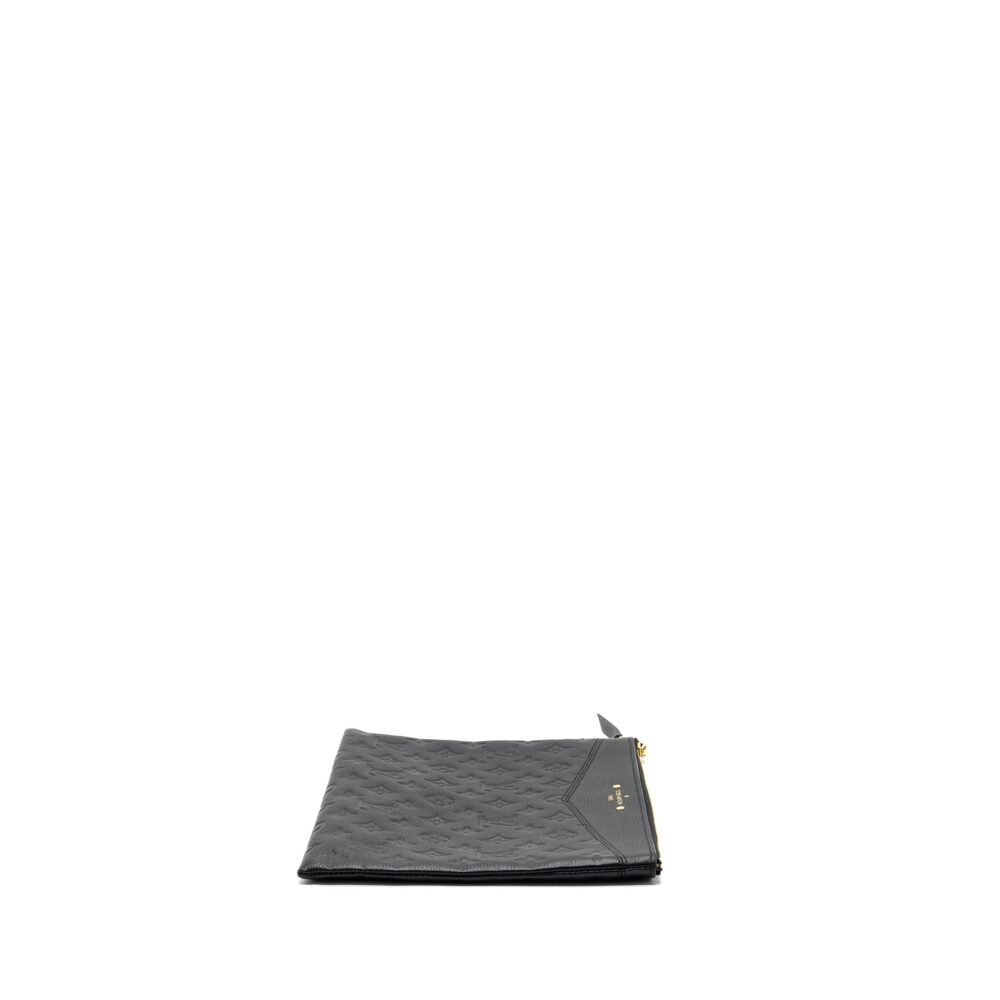 AAA Replica Louis Vuitton LV CLUTCH MONOGRAM EMPREINTE CALFSKIN BALCK GHW