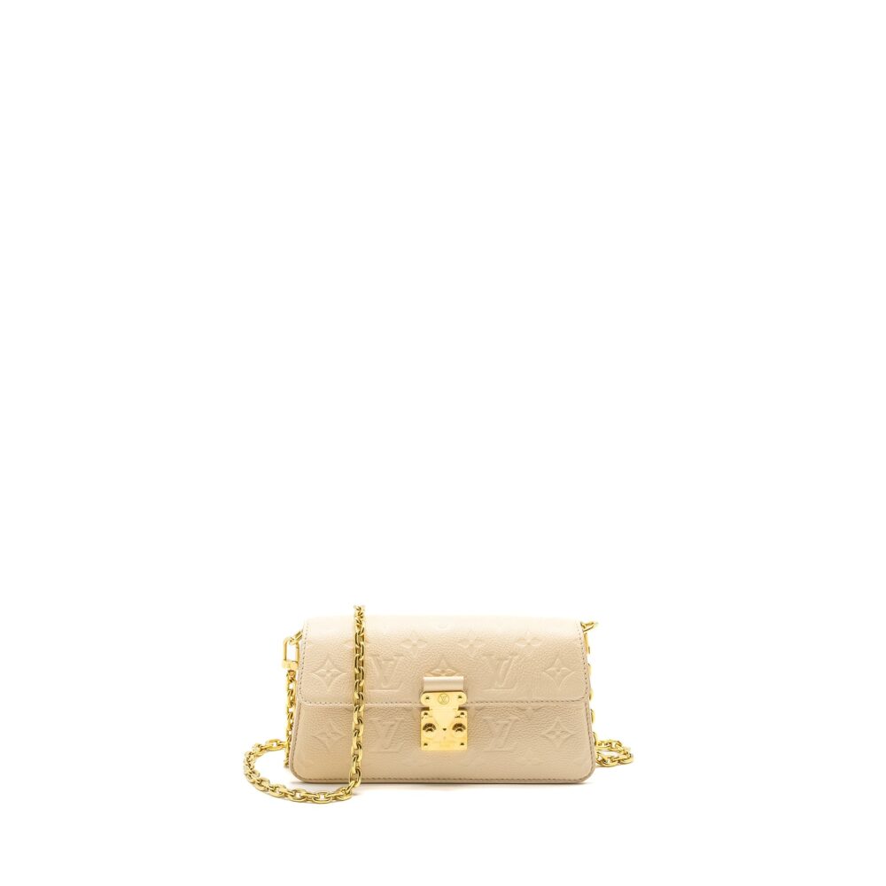 AAA Replica Louis Vuitton LV WALLET ON CHAIN MÉTIS MONOGRAM EMPREINTE CREAM GHW