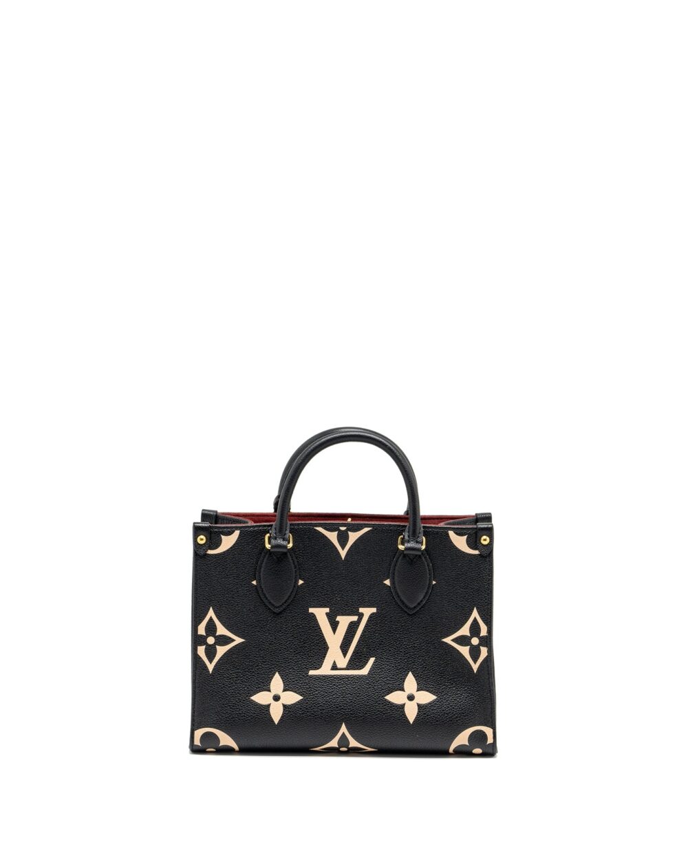AAA Replica Louis Vuitton LV ONTHEGO PM BICOLOUR MONOGRAM EMPREINTE BLACK/BEIGE GHW