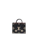 AAA Replica Louis Vuitton LV ONTHEGO PM BICOLOUR MONOGRAM EMPREINTE BLACK/BEIGE GHW