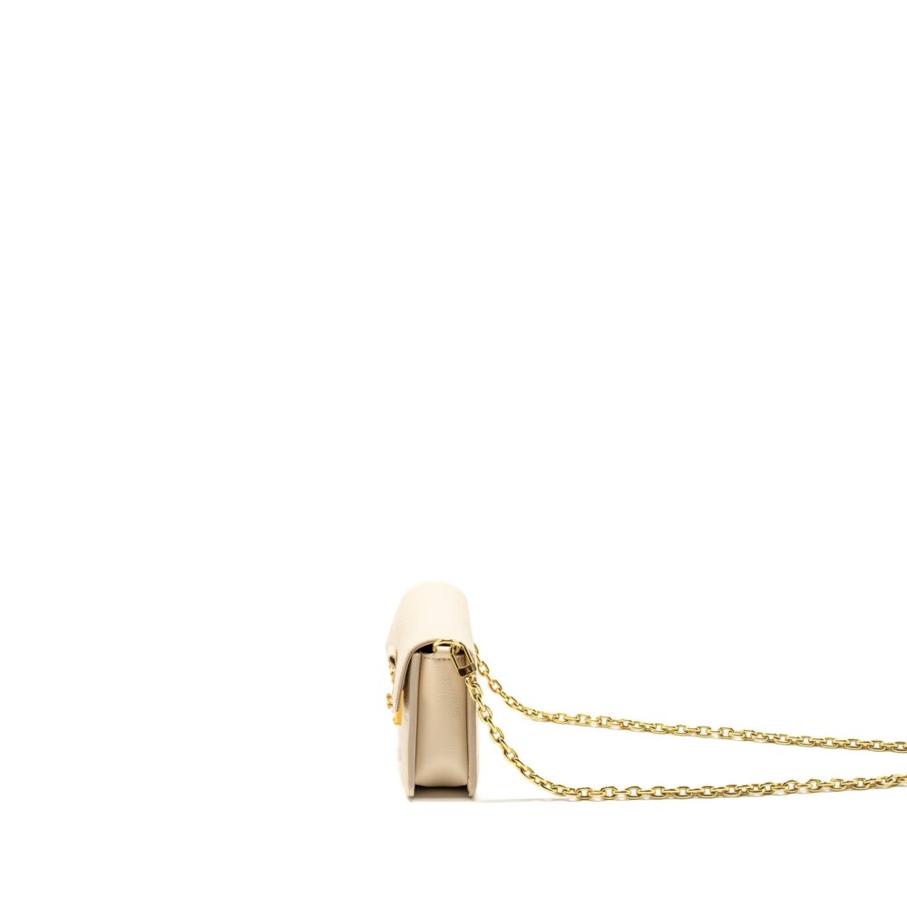 AAA Replica Louis Vuitton LV WALLET ON CHAIN MÉTIS MONOGRAM EMPREINTE CREAM GHW