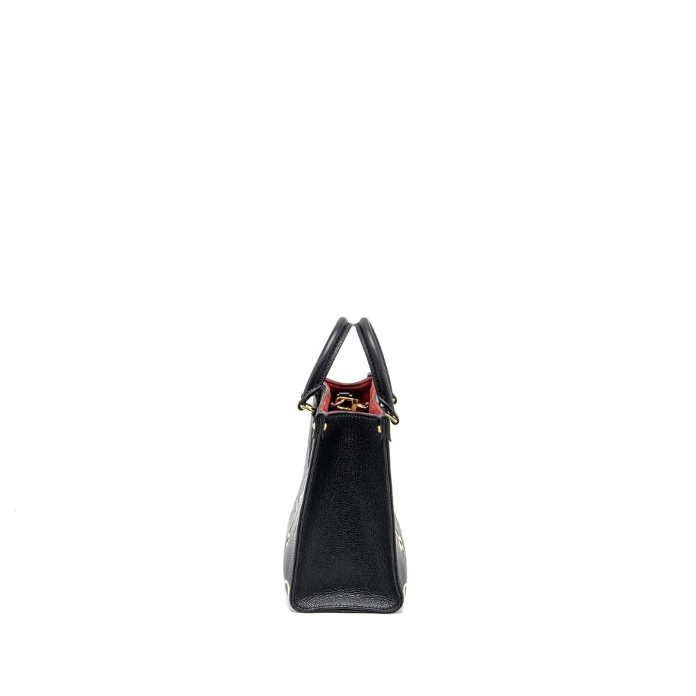 AAA Replica Louis Vuitton LV ONTHEGO PM BICOLOUR MONOGRAM EMPREINTE BLACK/BEIGE GHW