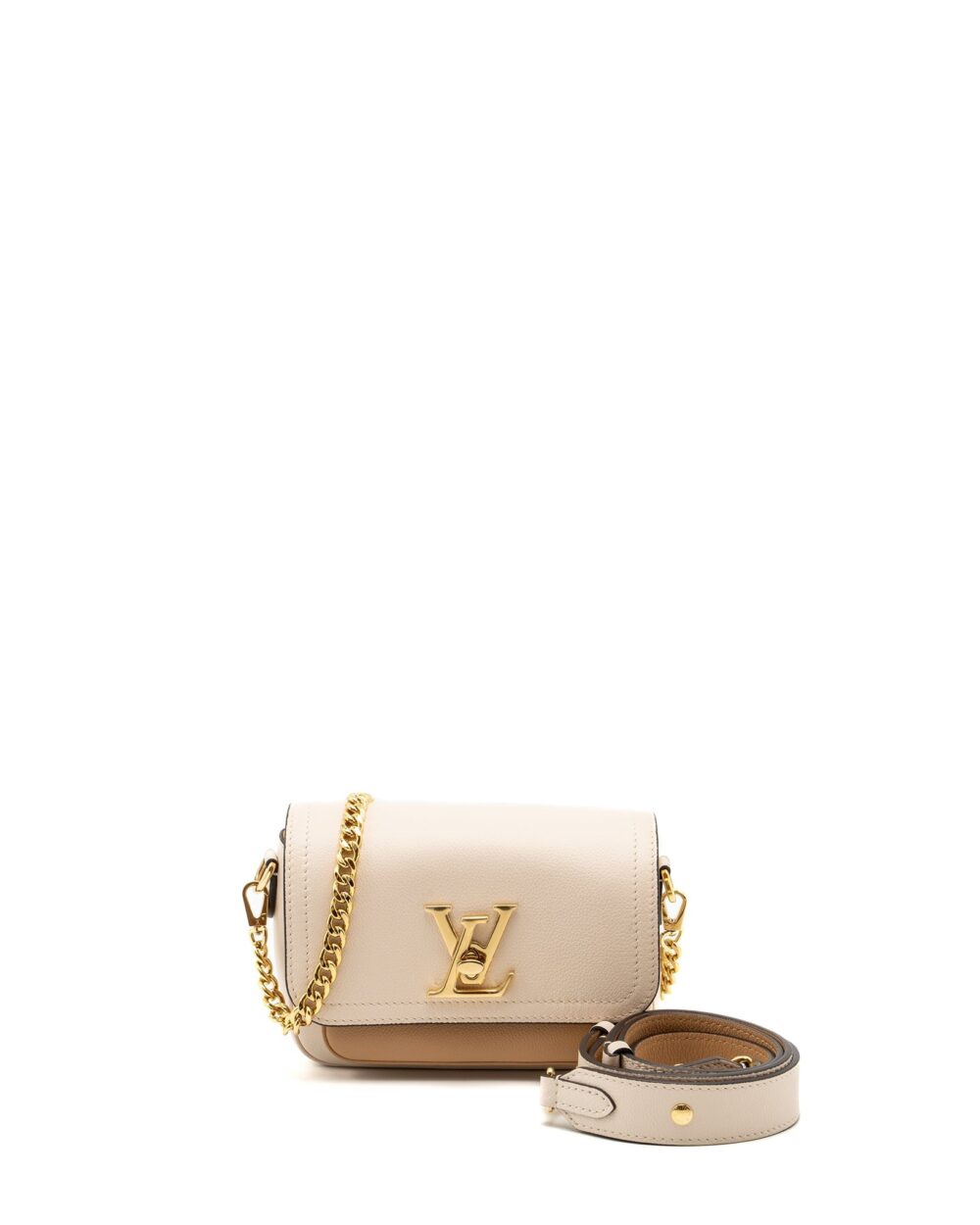 AAA Replica Louis Vuitton LV LOCKME TENDER GRAINED CALFSKIN BEIGE MULTICOLOUR GHW