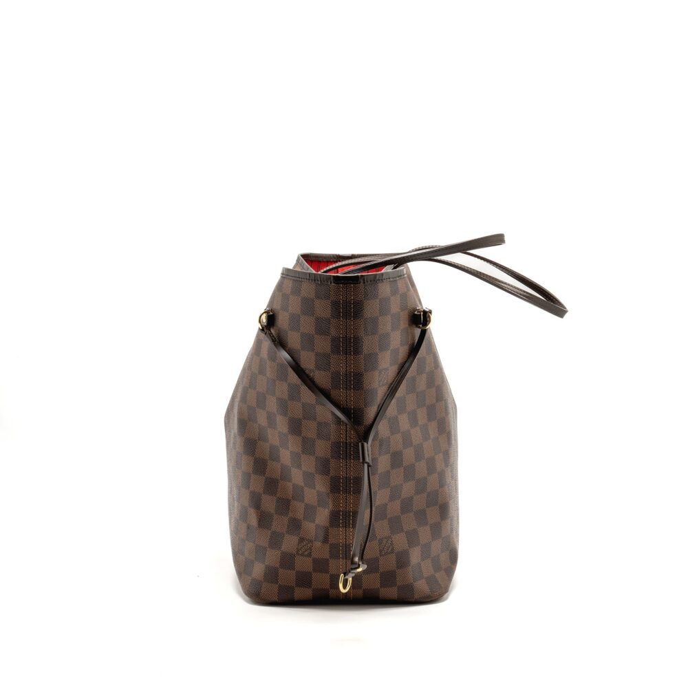 AAA Replica Louis Vuitton LV NEVERFULL GM DAMIER EBENE WITH GHW