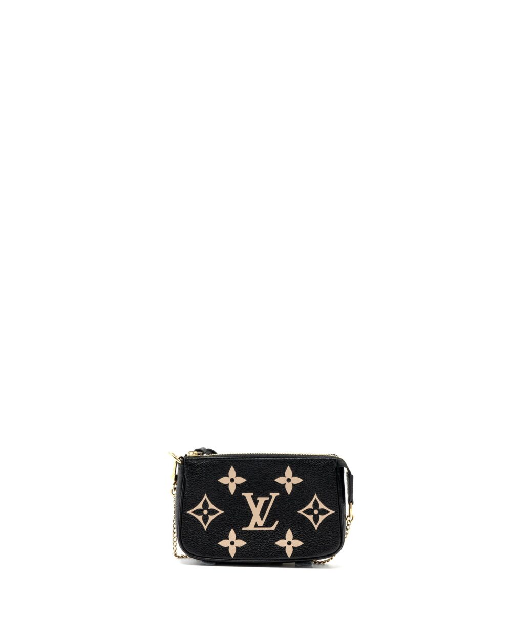 AAA Replica Louis Vuitton LV MINI POCHETTE ACCESSORIES BICOLOUR MONOGRAM EMPREINTE LEATHER GHW (NEW VERSION)