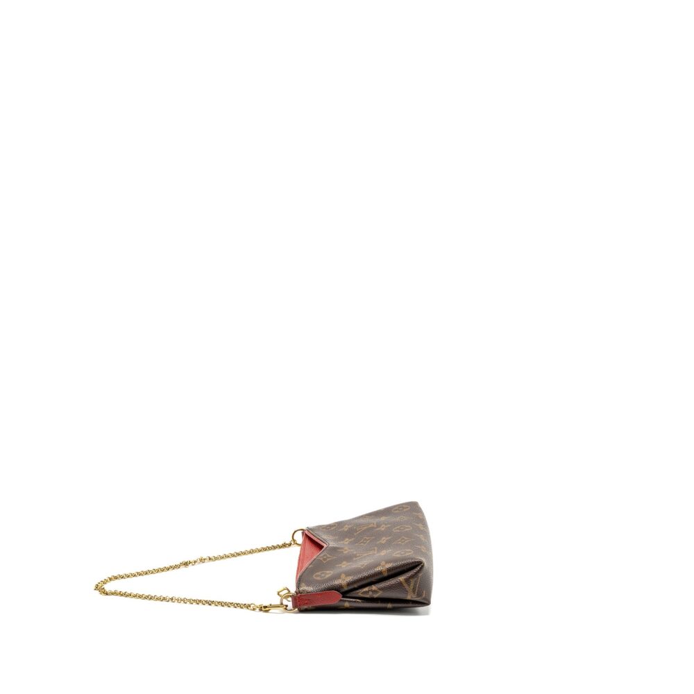 AAA Replica Louis Vuitton LV PALLAS CLUTCH MONOGRAM 2 WAY SHOULDER BAG MONOGRAM CANVAS/LEATHER CERISE GHW