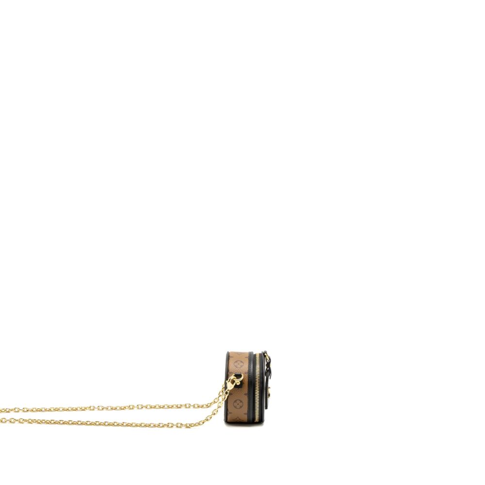 AAA Replica Louis Vuitton LV CHAPEAU NECKLACE/CHAIN BAG MONOGRAM REVERSE CANVAS BLACK GHW