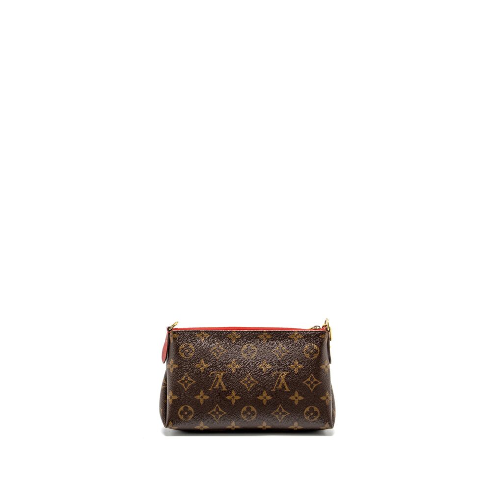 AAA Replica Louis Vuitton LV PALLAS CLUTCH MONOGRAM 2 WAY SHOULDER BAG MONOGRAM CANVAS/LEATHER CERISE GHW