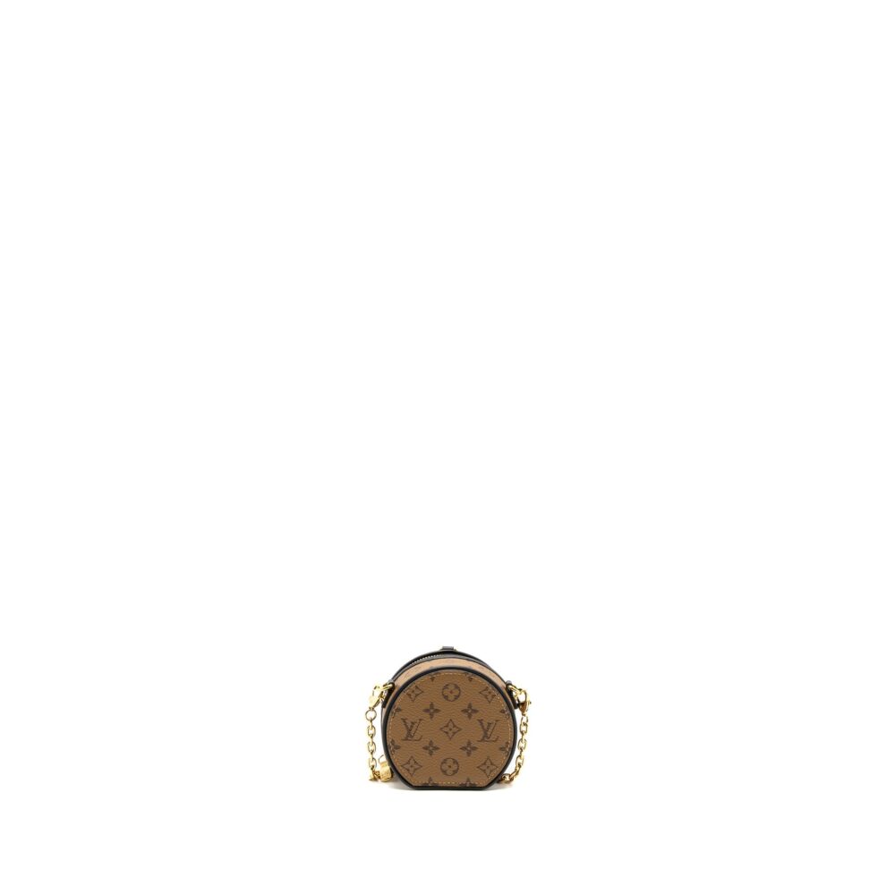 AAA Replica Louis Vuitton LV CHAPEAU NECKLACE/CHAIN BAG MONOGRAM REVERSE CANVAS BLACK GHW