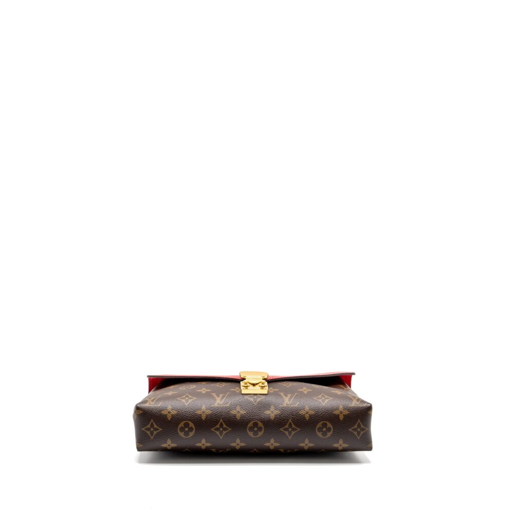 AAA Replica Louis Vuitton LV PALLAS CHAIN BAG MONOGRAM CANVAS/LEATHER RED GHW
