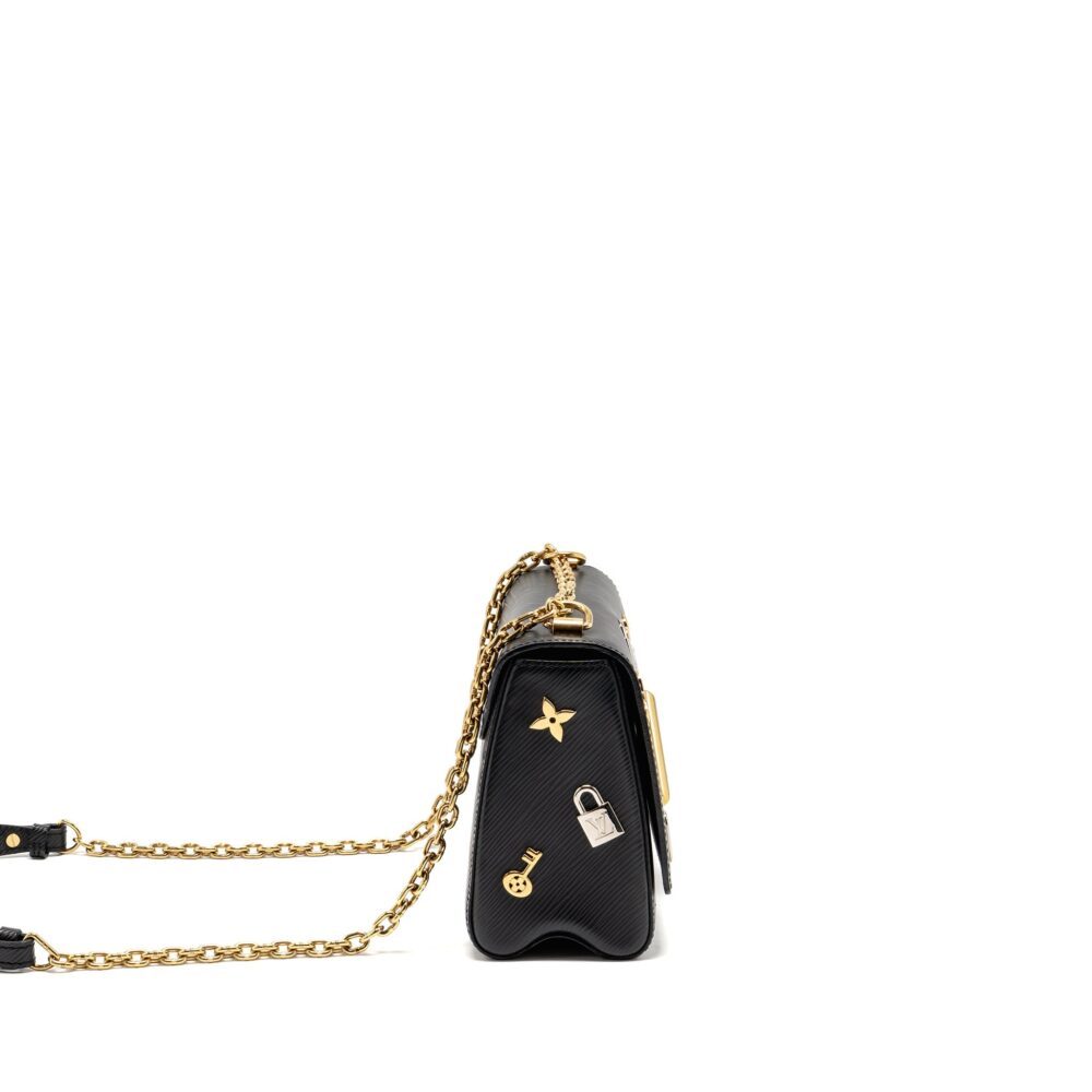 AAA Replica Louis Vuitton LV LOVE LOCK TWIST MM EPI BLACK MULTICOLOUR HARDWARE