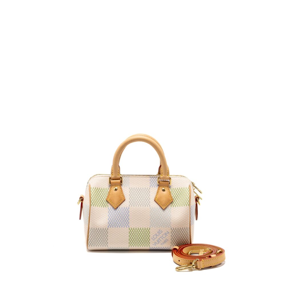 AAA Replica Louis Vuitton LV SPEEDY BANDOULIERE 20 AUTRES TOILES DAMIER MULTICOLOUR GHW