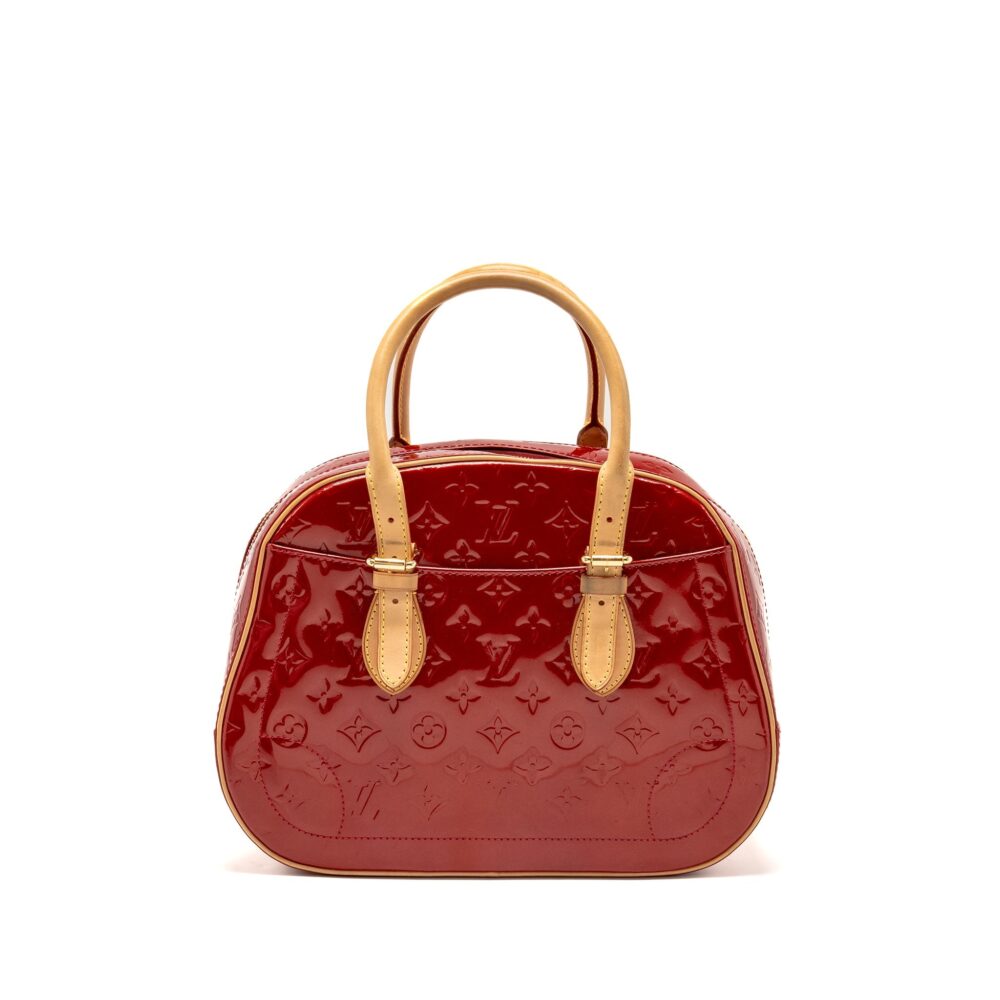 AAA Replica Louis Vuitton LV TROUVILLE PATENT LEATHER RED GHW