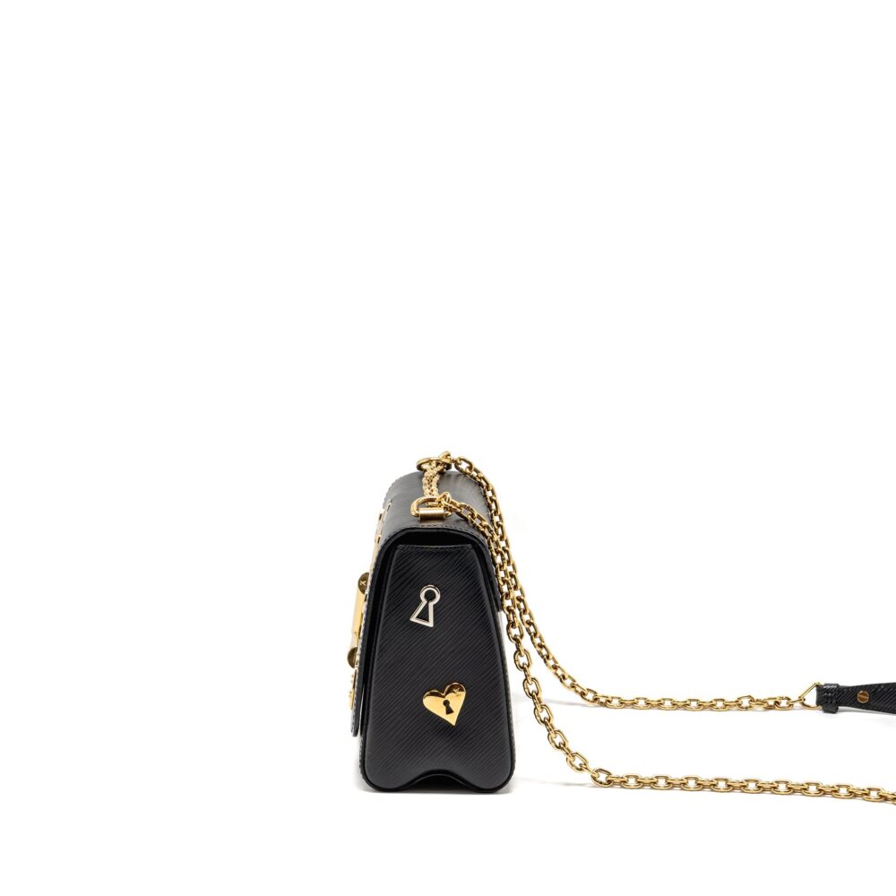 AAA Replica Louis Vuitton LV LOVE LOCK TWIST MM EPI BLACK MULTICOLOUR HARDWARE