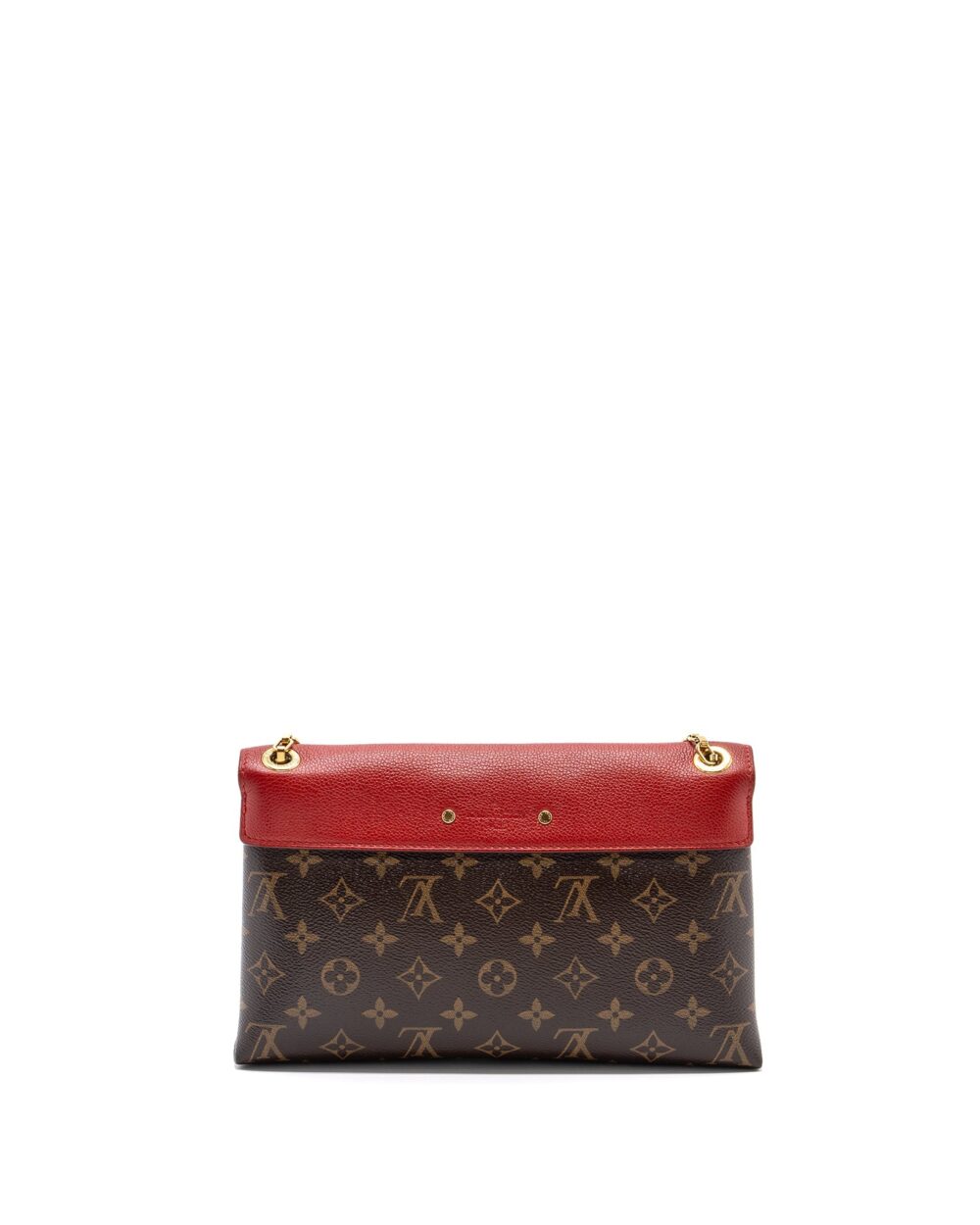 AAA Replica Louis Vuitton LV PALLAS CHAIN BAG MONOGRAM CANVAS / CALFSKIN RED GHW