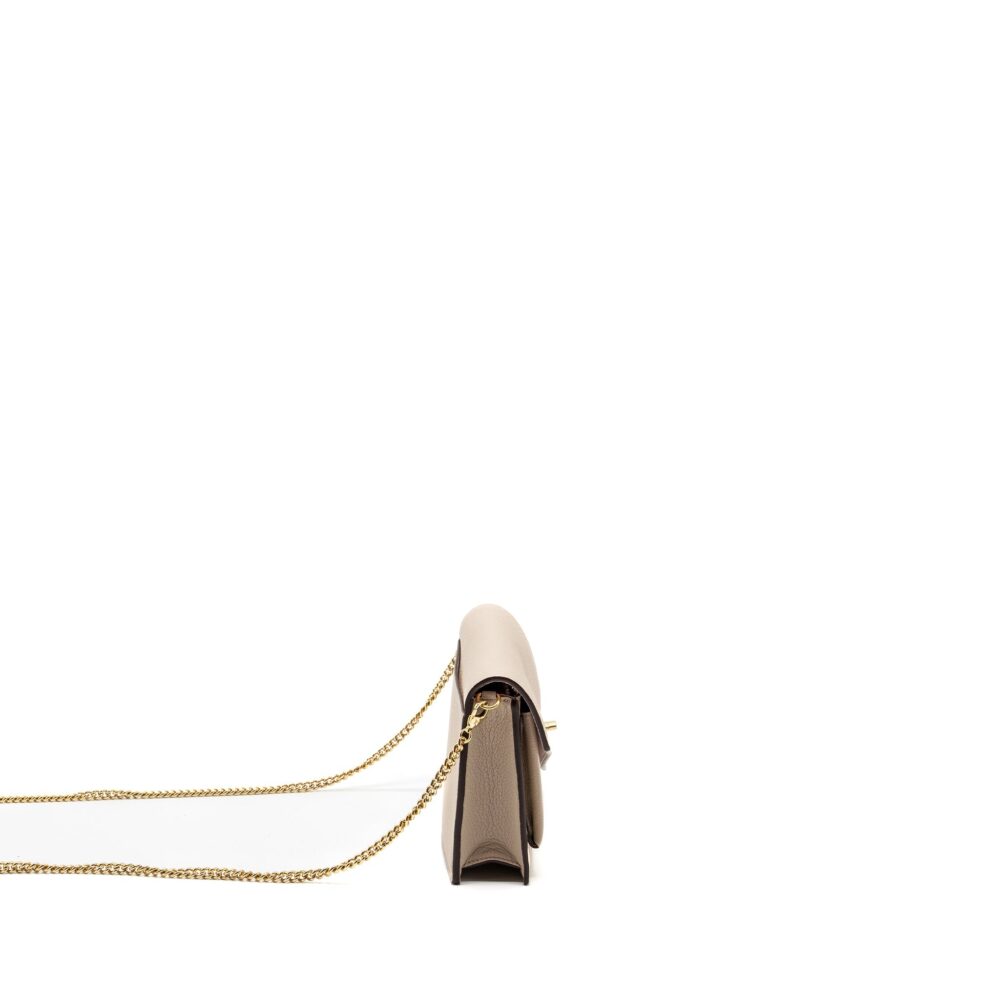 AAA Replica Louis Vuitton LV MYLOCKME CHAIN POCHETTE CALFSKIN GREIGE BEIGE GHW