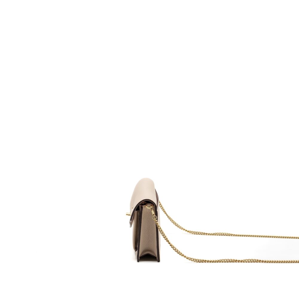 AAA Replica Louis Vuitton LV MYLOCKME CHAIN POCHETTE CALFSKIN GREIGE BEIGE GHW