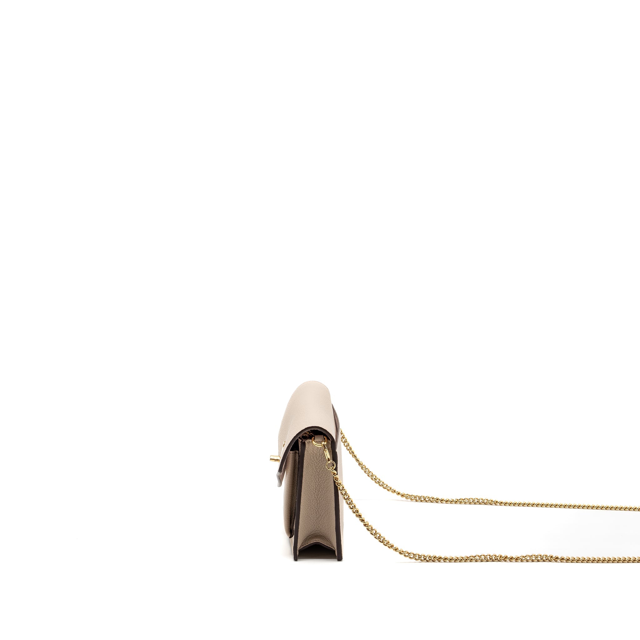 AAA Replica Louis Vuitton LV MYLOCKME CHAIN POCHETTE CALFSKIN GREIGE BEIGE GHW