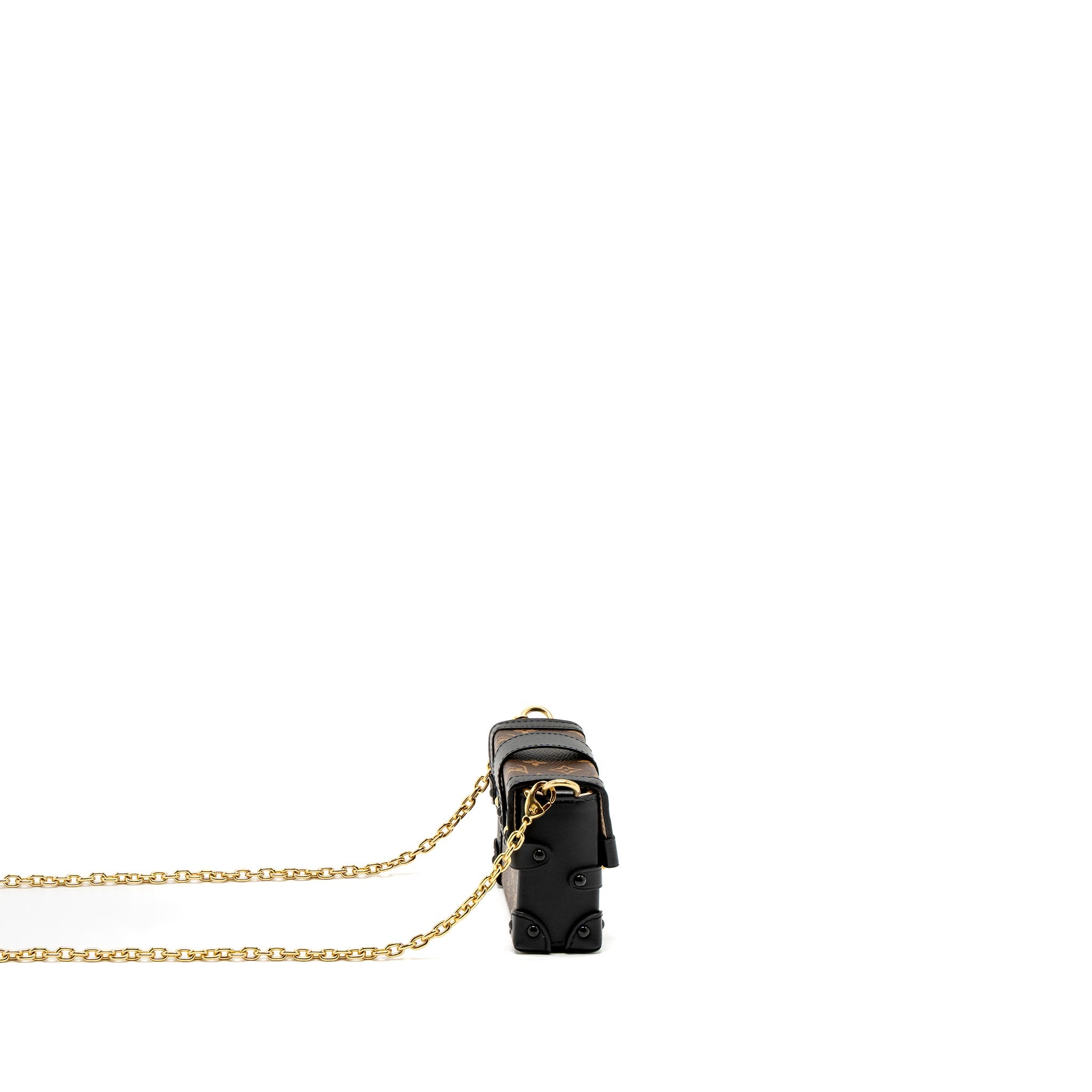 AAA Replica Louis Vuitton LV PETITE MALLE NECKLACE/MINI CHAIN BAG MONOGRAM CANVAS GHW
