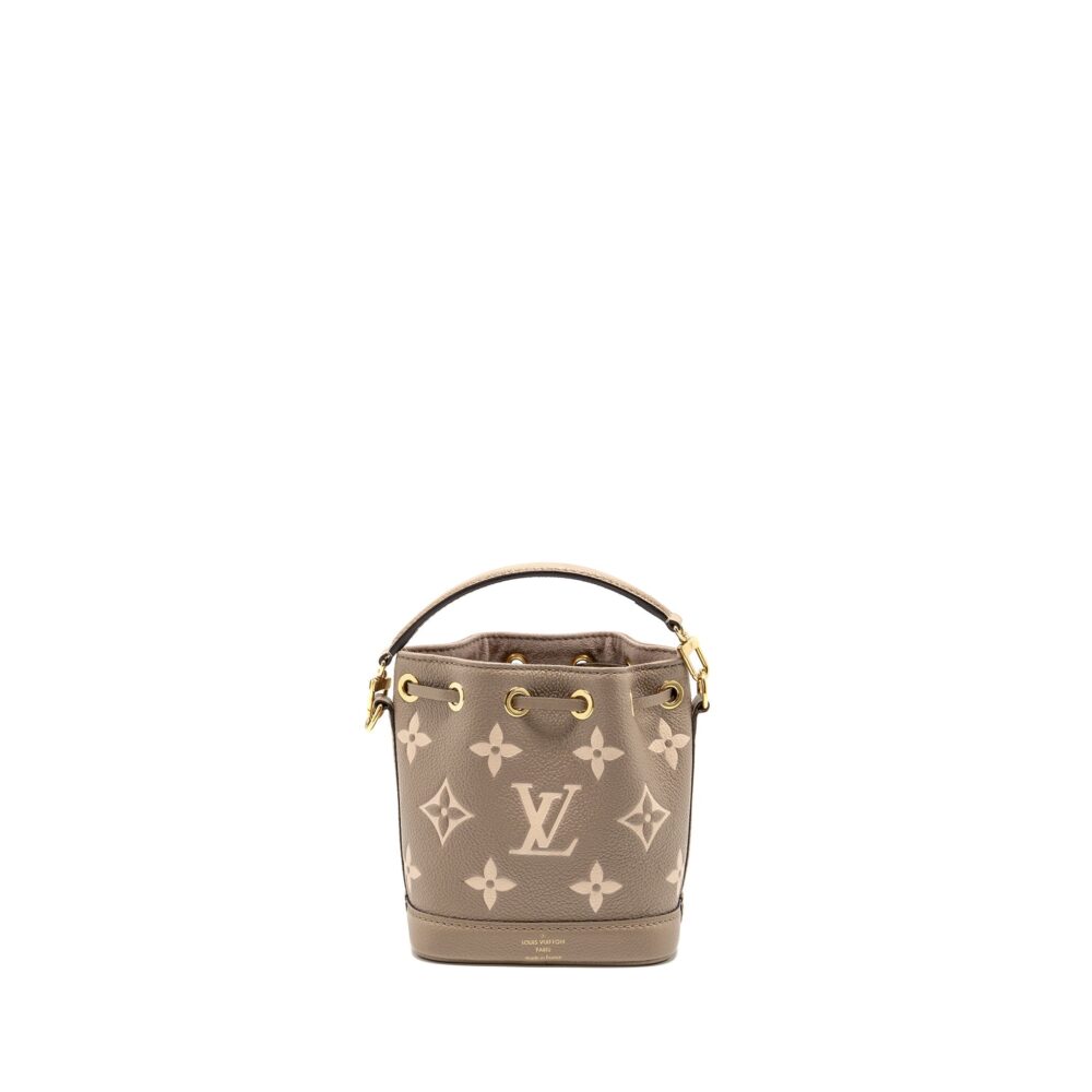 AAA Replica Louis Vuitton LV NANO NOE MONOGRAM EMPREINTE CALFSKIN LEATHER GREY GHW