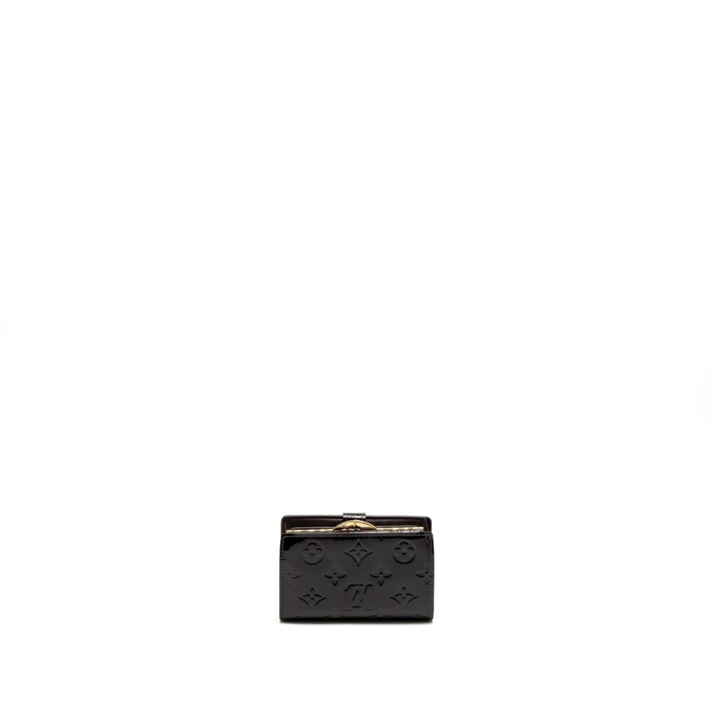 AAA Replica Louis Vuitton LV PORTEFEUILLE VIENNOIS PURSE WALLET MONOGRAM VERNIS AMARANTE GHW