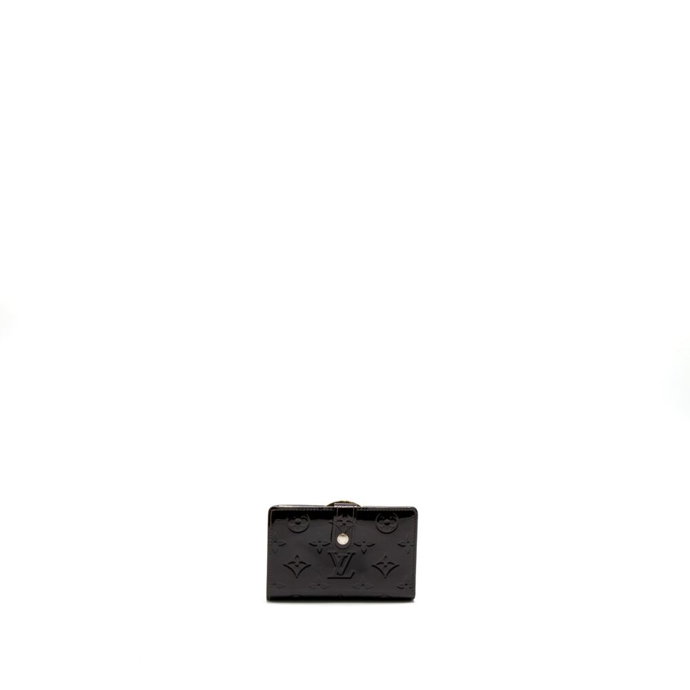 AAA Replica Louis Vuitton LV PORTEFEUILLE VIENNOIS PURSE WALLET MONOGRAM VERNIS AMARANTE GHW