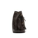 AAA Replica Louis Vuitton LV LIN NOE BAG FABRIC / LEATHER EBENE GHW