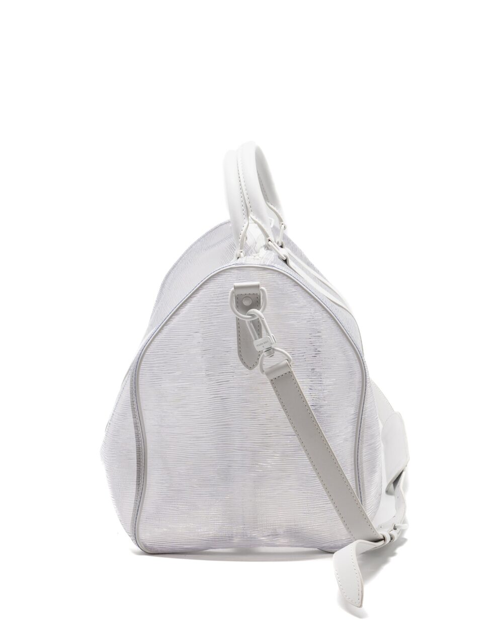 AAA Replica Louis Vuitton LV WAVY KEEPALL 50 EPI PLAGE WHITE