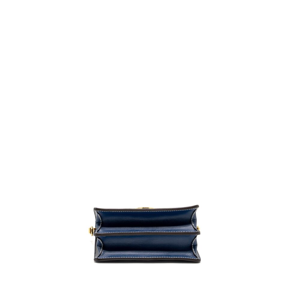 AAA Replica Louis Vuitton LV MINI DAUPHINE DENIM BLUE GHW