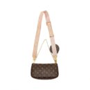 AAA Replica Louis Vuitton LV MULTI POCHETTE ACCESSORIES MONOGRAM CANVAS PINK STRAP GHW