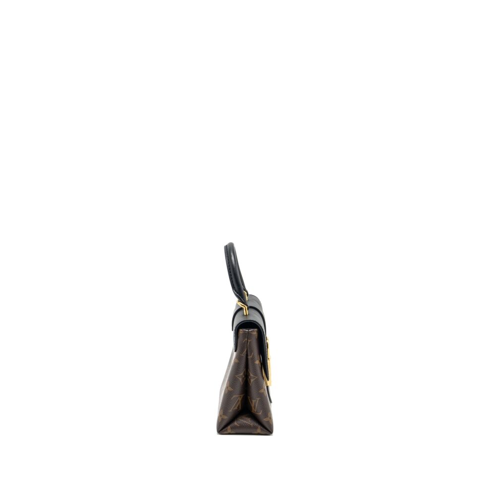 AAA Replica Louis Vuitton LV LOCKY BB MONOGRAM CANVAS/LEATHER BLACK GHW