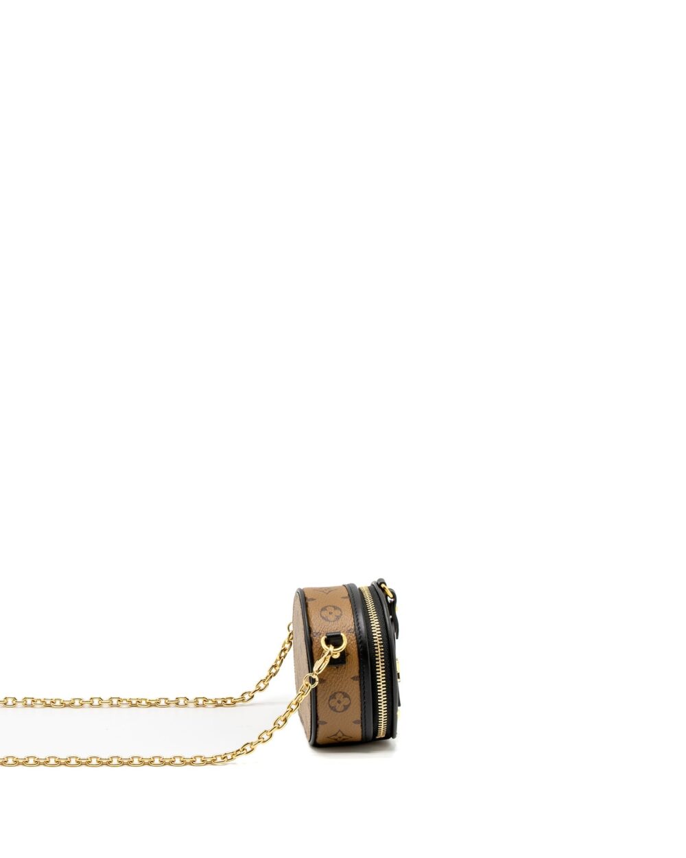 AAA Replica Louis Vuitton LV BOITE CHAPEAU NECKLACE/MINI CHAIN BAG MONOGRAM REVERSE CANVAS GHW