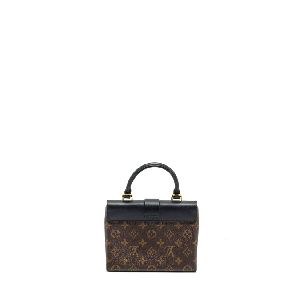 AAA Replica Louis Vuitton LV LOCKY BB MONOGRAM CANVAS/LEATHER BLACK GHW